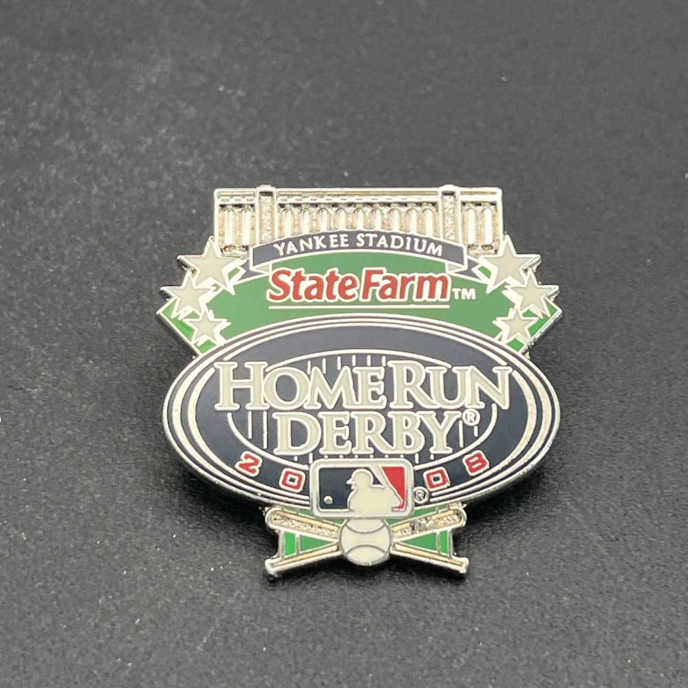 MLB Baseball New York Yankees 2008 Home Run Derby State Farm Lapel Hat Pin